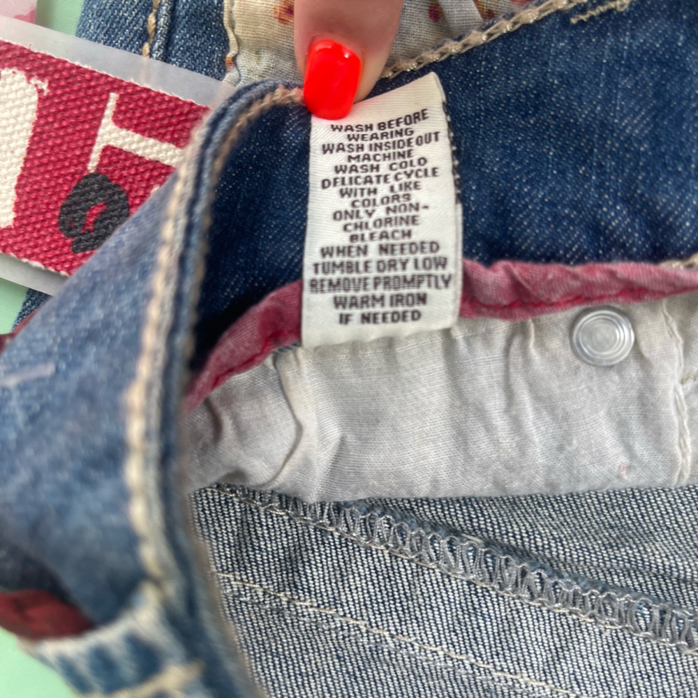 LOW RISE 1st KISS Floral Denim Women's Shorts SIZE 0 JUNIORS NWT - Picture 7 of 15